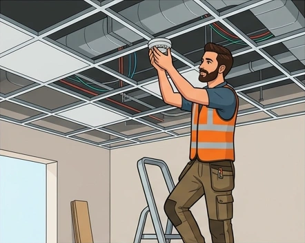 Business security system installation